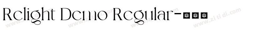 Relight Demo Regular字体转换